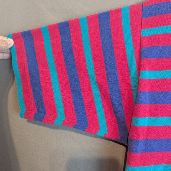 Lands' End Large Vintage Striped T-shirt Short Sleeve Pocket - Picture 8 of 13